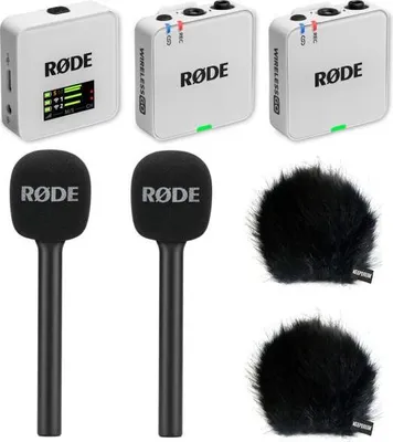 Zdjęcie produktu dla Rode Microphone Wireless GO Gen 3 White Interview Set 2 BK