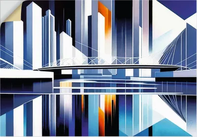 Produktbild von ARTland Wandbild, selbstklebend Metropolitan Bridge Größe: 130x90 cm