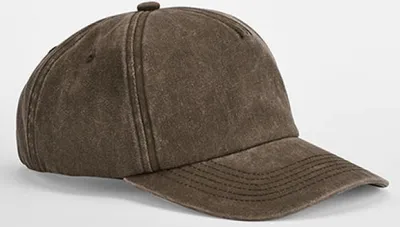 Produktbild von Beechfield B657 | Relaxed 5 Panel Vintage Cap - Farbe: Vintage Brown - Größe: One Size