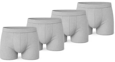 Produktbild von Herren Boxer Shorts Set – Baumwolle, Grau-Meliert XL 4