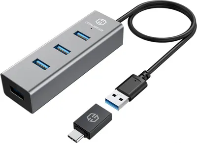 Immagine prodotto di GRAUGEAR 4-Port USB HUB 3.0    USB-A  inkl. USB-C Adapter retail