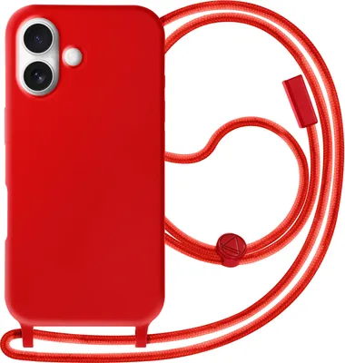 Produktbild von Avizar, Halbsteife Soft Touch Kettenhülle für Apple iPhone 16 Plus, Rot