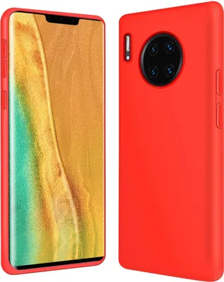 Produktbild von Hülle Huawei Mate 30 Pro Handy Schutz Cover Silikon Gel Case Handyhülle Tasche, rot