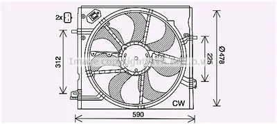 Produktbild von PRASCO DN7535 Lüfter Motorkühlung Kühlerlüfter für NISSAN X-TRAIL (T32) Wasserkühler