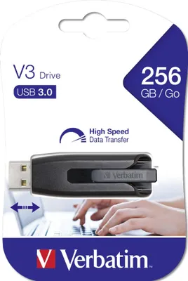Produktbild von Verbatim USB 256GB 25/120 V3 USB 3.0 black