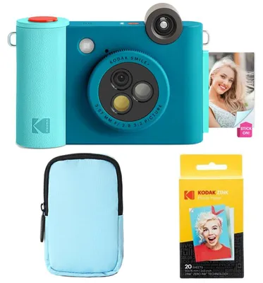 Produktbild von KODAK Smile+ 2-in-1 Digitale Sofortbildkamera & Bluetooth Fotodrucker Starterpak