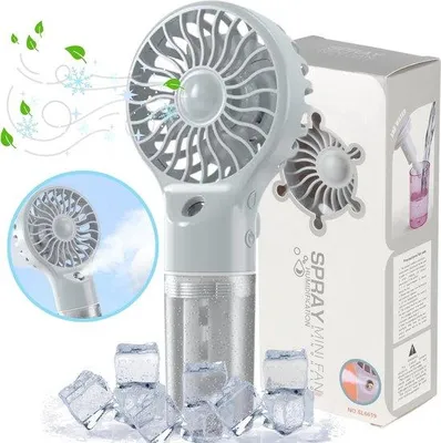 Produktbild von Tragbarer USB-Handventilator mit 5200-mAh-Powerbank – Wiederaufladbarer Mini-Ventilator mit 4 Geschwindigkeitsstufen