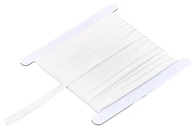 Schrägband 10 m, 12 mm, weiß, doppelt gefaltet, Polyester