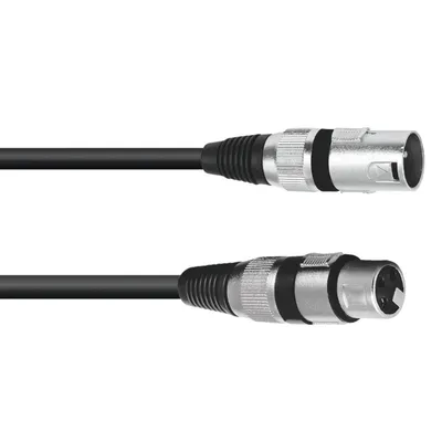 Produktbild von Omnitronic 3022047N, XLR (3-pin), Männlich, XLR (3-pin), Weiblich, 3 m, Schwarz