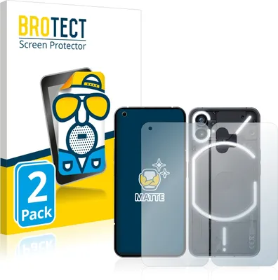 Produktbild von 2x BROTECT Schutzfolie für Nothing Phone (1) (Display+Rückseite) Displayschutz Displayschutzfolie Folie Matt Entspiegelungsfolie
