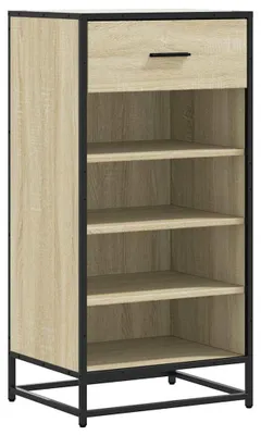 Immagine prodotto di vidaXL Portascarpe in rovere Sonoma 48x38x97,5 cm Materiale a base di legno