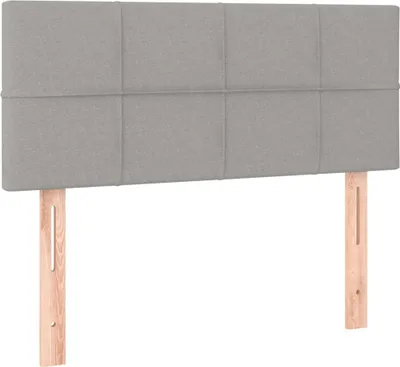 Produktbild von vidaXL Kopfteil Hellgrau 90x5x78/88 cm Stoff