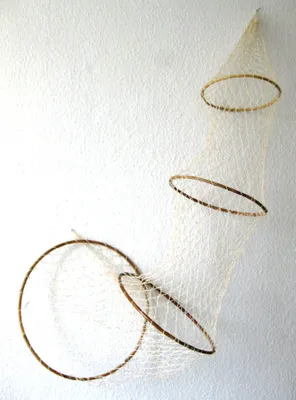 Produktbild von Fischreuse 135cm zur Dekoration, Baumwollnetz und Bambusringe
