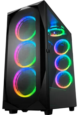 Zdjęcie produktu dla Sharkoon Gehäuse REV300             ATX/E-ATX 2xGlas schwarz