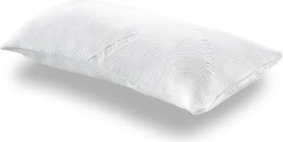 A white pillow on a white background.