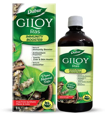 Zdjęcie produktu dla Syrop Dabur Giloy Juice 1L – naturalne wsparcie odporności i wątroby
