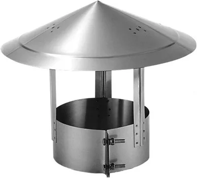 Produktbild von Schornsteinkappe mit Funkenfänger - Regenhaube für Kaminrohre - Rostfreies Edelstahl