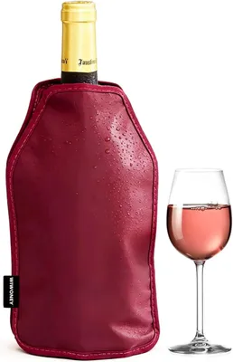 Zdjęcie produktu dla Chłodziarka do butelek wina o pojemności 1,5 l (Magnum) - Pokrowiec chłodzący na butelkę - Idealny pokrowiec do chłodzenia wina - Nadaje się do szampana i innych win - Wykonana z wodoodpornego nylonu