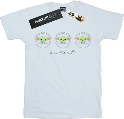 Produktbild von Star Wars - "The Mandalorian The Cutest" T-Shirt für Damen BI45779 (XL) (Weiß)