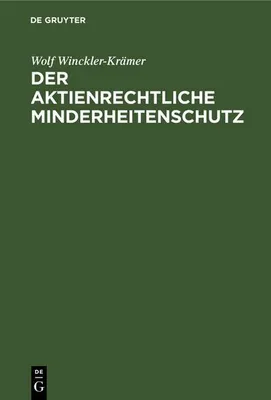 Produktbild von Der aktienrechtliche Minderheitenschutz