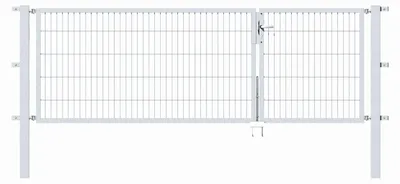 Produktbild von Alberts Doppeltor Flexo mit Zubehör, zum Einbetonieren, feuerverzinkt, Breite 300 cm (100 cm + 200 cm), Höhe 100 cm