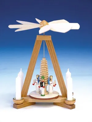 Obrázek produktu pro Stolní pyramida Pyramida s andělem a horníkem Výška 23 cm NOVINKA