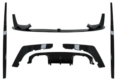 Imagen del producto de Kit de carrocería Aero, que incluye parachoques, alerón y difusor, para BMW F80 M3 y F82 M4, modelos del 2014 al 2019, con diseño M Sport.