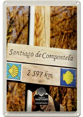 Produktbild von Blechschild Reise 20x30cm Spanien Santiago de Compostela Urlaub