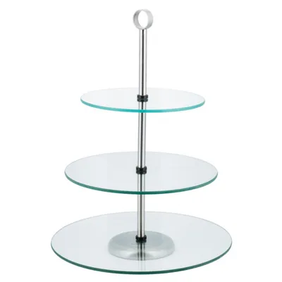 Produktbild von Kinghoff 3-Stöckige Glasplatte Für Obstkuchen Kh-4016