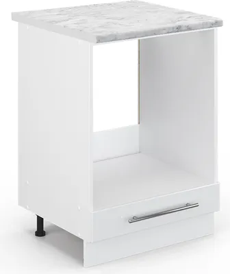 Image de Meuble pour four Vicco Fame-Line Blanc Haute brillance 60cm , PT Marbre, Model 45524