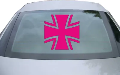 Produktbild von Indigos UG - Aufkleber Heckscheibe & Motorklappe DE2644 - pink - 600x598 mm - Bundeswehr - Auto Scheiben Fenster Heckklappe Tuning Racing JDM - Die cut