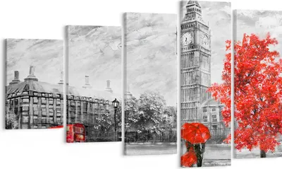 Produktbild von Bild auf Leinwand - Leinwandbild - London Bus - 100x60cm - Wand Bild - Wanddeko - Wandbilder - Leinwanddruck - Bilder - Kunstdruck - Wanddekoration - Leinwand bilder - Wandkunst - EG100x60-3866