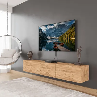 Produktbild von Colima TV Fernsehtisch 180 cm 3 Türen Modernes Design Wandhängend
