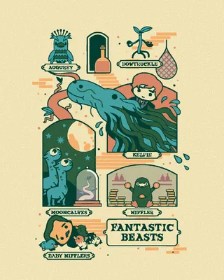 Immagine prodotto di Zuty - Dipingere con i numeri - POSTER DISEGNO DI CRIATURE (ANIMALI FANTASTICI), 40x50 cm, senza cornice e senza tela
