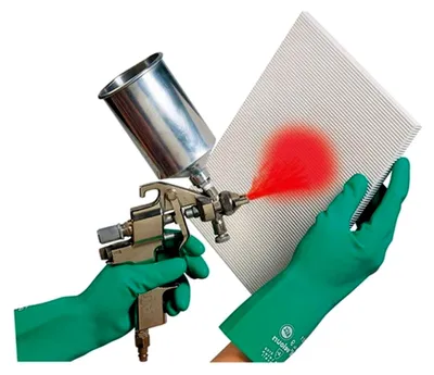 Produktbild von Camatril Handschuhe Gr. 9, 310 mm, nitrilvelourisiert, 10 Paar