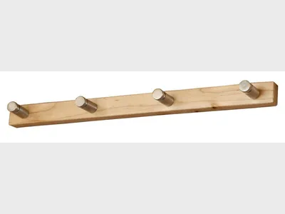Produktbild von 2 Garderobenleisten Hakenleisten Schlüsselbrett Massivholz 40cm