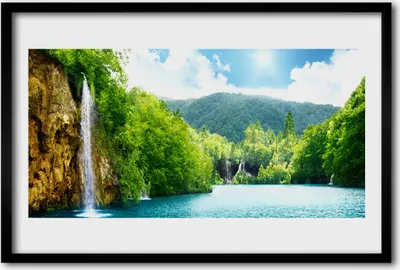 Produktbild von Bild 60x40 MDF-Rahmen Wandkunst Gebirge Wald Natur See