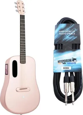 Produktbild von Lava Music Gitarre ME 4 36 Zoll Pink mit Kabel
