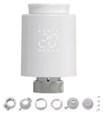 Thermostatisches Heizkörperventil ZigBee, programmierbar, 6 Adapter