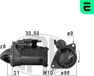 Produktbild von ERA 220732 Starter Anlasser 1,2kW für FORD Fiesta Mk6 Schrägheck (JA8, JR8) 12V
