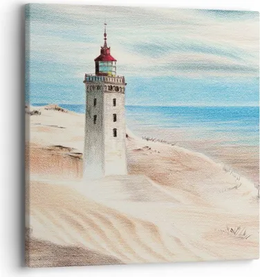 Produktbild von Bild auf Leinwand - Leinwandbild - Einteilig - Laterne Meer Bild - 40x40cm - Wand Bild - Wanddeko - Wandbilder - Leinwanddruck - Bilder - Wanddekoration - Leinwand bilder - Wandbild - AC40x40-4764