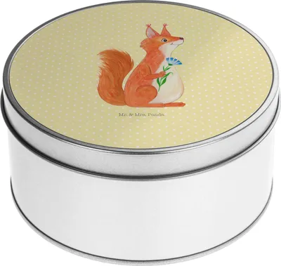Produktbild von Mr. & Mrs. Panda Dose Eichhörnchen Blume - Gelb Pastell - Geschenk, Vorratsdosen, Spaß, Spruch Positiv, Aufbewahrungsdose, keksdosen, Eichhorn, Gute Laune, Lachen