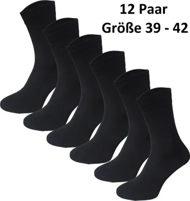 Produktbild von Garcia Pescara 12 Paar Classic Socken Strümpfe aus Baumwolle in schwarz Größe 39-42