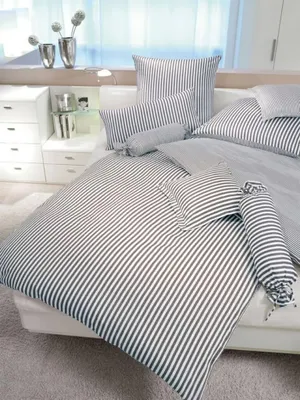 Produktbild von Janine modern classic Bettwäsche-Garnitur 3912 155x200cm+80x80 Farbe anthrazit
