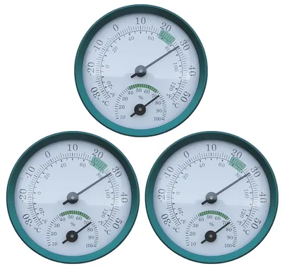 Produktbild von Analoge Thermometer Hygrometer 2-in-1, 57 mm, 3 Stück, für Innenbereich