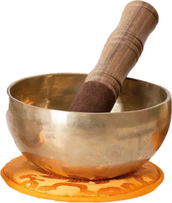 Produktbild von Handgefertigte Klangschale L Ø 14-15 cm mit Kissen + Klöppel