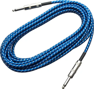 Imagen del producto de Revoltage VIC0611, cable de instrumento vintage, color azul, 6 metros, con conectores rectos