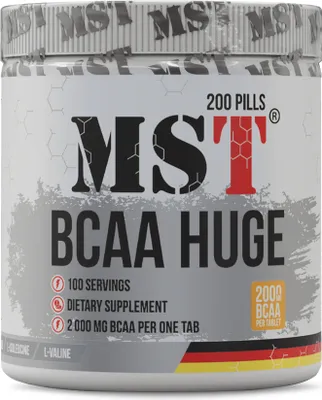Produktbild von BCAA Nahrungsergänzungsmittel hochdosiert 200 Tabletten, 2g BCAA pro Tablette