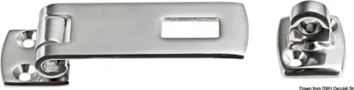 Produktbild von Riegel mit Schloss aus Edelstahl AISI 316, 75x26 mm - Osculati 38.932.80