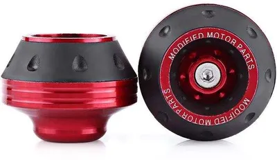 Image de Glissières en aluminium pour cadre, avec protection moteur, adaptées aux scooters/vélos - Résistantes à l'usure et durables - 59x46x15 mm